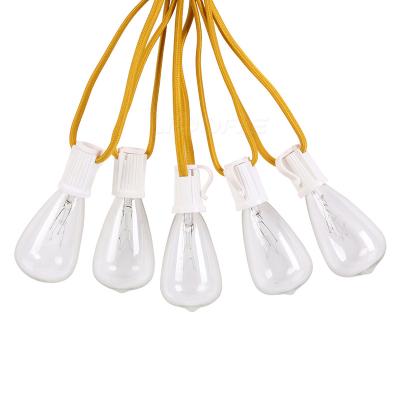 China ST38 Indoor Outdoor Braided Rope String Lighting Decorations Outdoor Christmas String Lights for sale