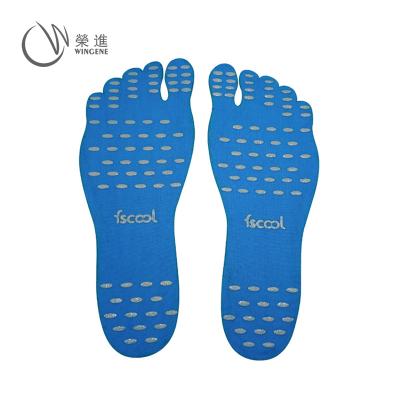 China New soft tending barefoot insoles of feet stickers, barefoot adhesive water shoes foot protection, self-adhesive insoles for sale