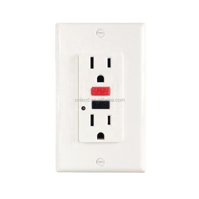 China GFCI 15A 125V Residential/General Purpose American Ground Fault Circuit Interrupter Electrical Outlet Outlet, Duplex GFCI Self Test Receptacle, ETL Listed for sale