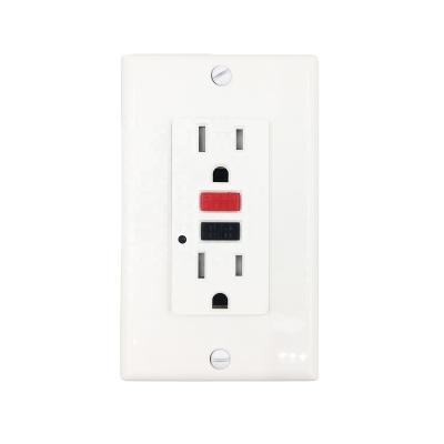 China Residential/General Purpose GFCI AC 60HZ 15A 120V Rectified Fault Circuit Interrupter, Duplex GFCI Receptacle with Self-Test Electrical Outlet, TR ETL Approved for sale