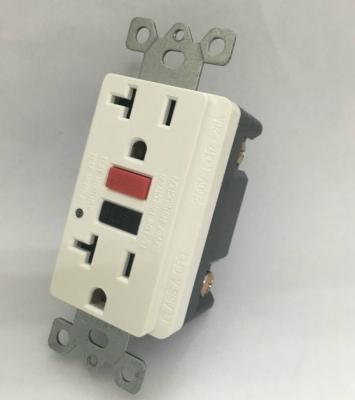 China High Quality Residential/General Purpose 20A 250V American Without TR GFCI Receptacle, White and Ground Fault for sale