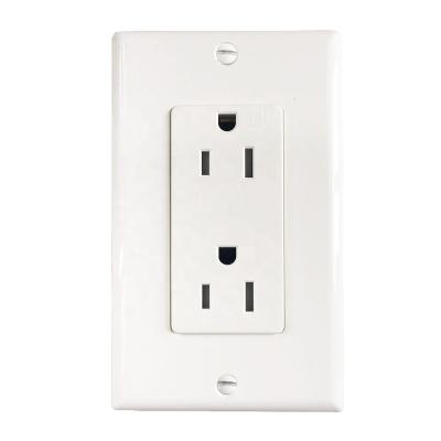 China 15A 125V AC Electrical Wall Socket Tamper Resistant/TR Outlet Residential/General Purpose Wall Switch, Decorums Receptacle Duplex UL Listed for sale