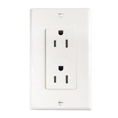 China Residential/General Purpose 15A 125V Wall Switch High Quality Electrical Outlet Outlet, Tamper-Resistant Decorums Duplex Receptacle, UL Listed Outlet for sale