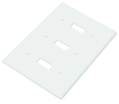 China Residential/General Purpose High Quality American Plastic Wall Plate, 3 Gang Diverter Cover, UL Approved for sale