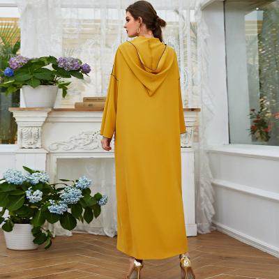 China Hot Sale Breathable Plus Size Muslim Long Sleeves Maxis Loungewear Women Dress Elegant Muslim Abaya Islamic Clothing Women Dresses for sale