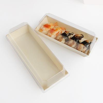 China Bio-degradable Biodegradable Disposable Wooden Lunch Bento  Sushi Bakery Cake Cheese Box Sushi Packaging Box for sale