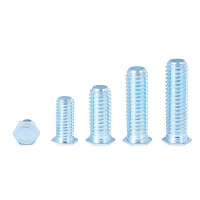 China HEX Environmental protection blue zinc plated Carbon steel M3,M4,M5,M6 Hexagon headed Self Clinching Studs for sale