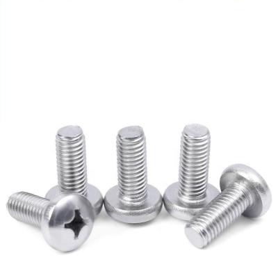 China Round 100PCS Fasteners Manufacturers DIN M1.6 304 Stainless Steel  Cross Recessed Pan Head Thread Rolling Screws Triangle Thread screw for sale