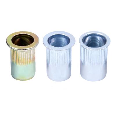 China Connection FKB/FKY/RKB/RKY Carbon steel Yellow/Blue zinc plated Countersunk head reduce head Flat head rivet nuts for sale