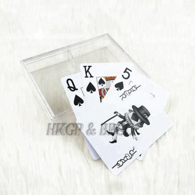 China Poker Gift Silver Foil Paper Core German Black Playing Cards for sale