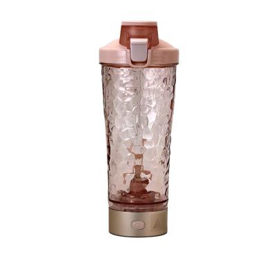 China Turbo Fashion High Quality Portable Electric Rose Water Bottle Blender GYM Plastic Protein Shaker Bottle for sale