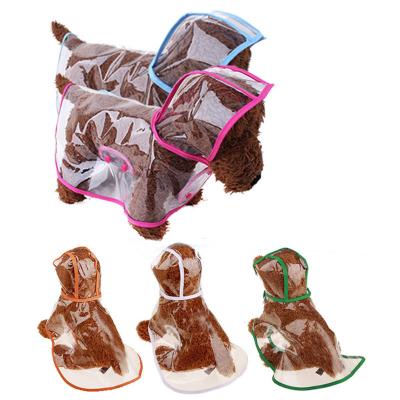 China Fashion Clear Plastic Pet Poncho Raincoat Dog Viable Teddy Dog Raincoat Small Pet Poncho Raincoat for sale