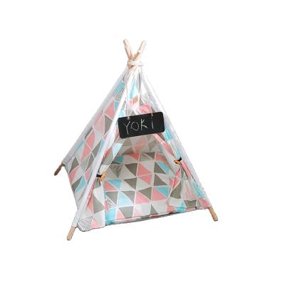 China Breathable Pet Teepee Dog Cat Bed Tent Portable Puppy Rooms For Small Dogs And Cats for sale