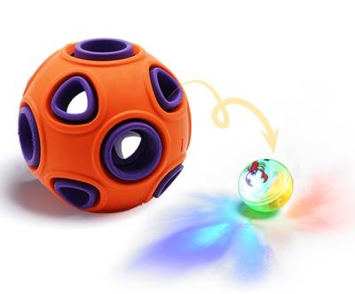 China Viable Leakage Dog Chew Toy Dog Toy Dog Chew Ball Ring Bell Burst Training Ball Pet Toy for sale