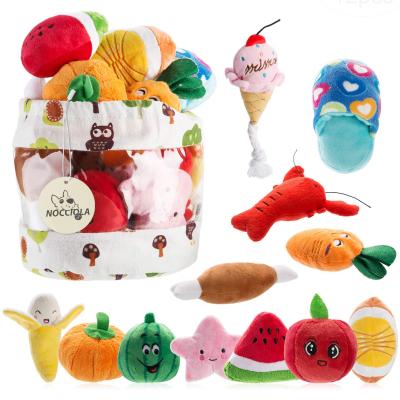 China Viable Hot Sale On Amazon Cute 12 Pack Dog Squeaky Toys Plush Chew Toys For Dog for sale