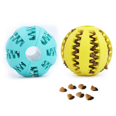 China Viable Elastic Hot Spot Ball Rubber Dog Toys Grinding Teeth Pet Chew Cleaning Toys for sale