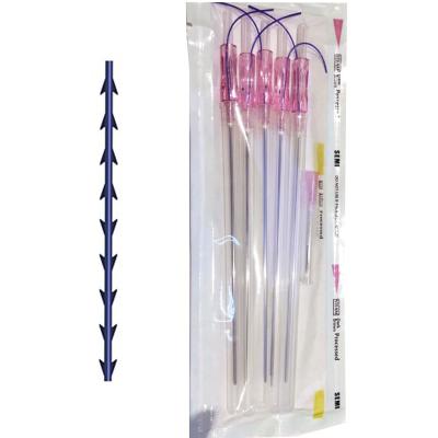 China Absorbable Beauty Salon Cone Barding Barding Pdo Hilos Suture Silhouette Fishbone Thread 18g 120mm Face Lift Thread for sale