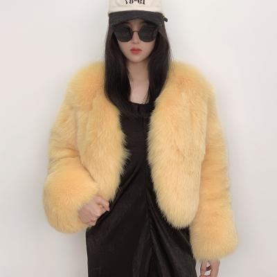 China Custom Multiple Color Women's Fox Fur Coats Real Thick Breathable Fashion Real Full Thick Outdoor Fur Coat for sale