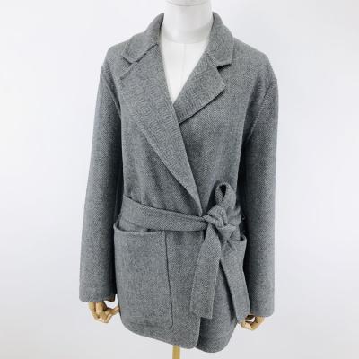 China Autumn Warm Double Face Wool Nautral Ladies Wool Cashmere Spring Breathable Long Coat for sale