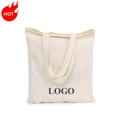 China OEM Logo Wholesale Waterproof 12oz Polyester Reusable Custom Cotton Foldable White Canvas Shopping Bags for sale