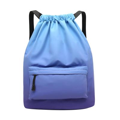 China Waterproof Drawstring Backpack String Bag Sackpack Webbing Water Resistant For Gym Shopping Sport Yoga for sale