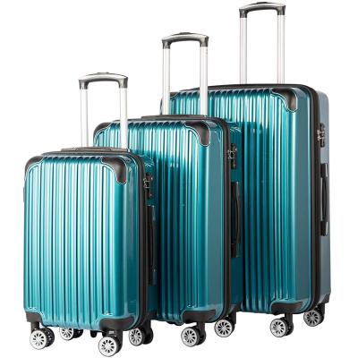 China 3 Piece Trolley Suitcase Bag Bottom Luggage Travel In China Suit Cases Travel Organizer Trolley Luggage Set for sale