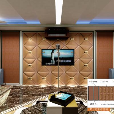 China Modern Soft Leather 3d PU Foamed Wall Panels Protect Children And The Elderly for sale