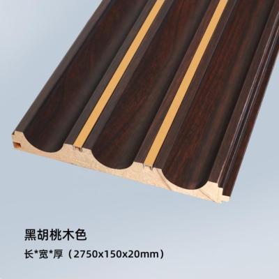 China Modern Slat Wood Wall Panels Mix Metal for sale