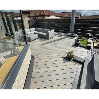 China Modern Wood Plastic Coextrusion WPC Composite Interlocking Exterior Decorative Flooring Decking for sale