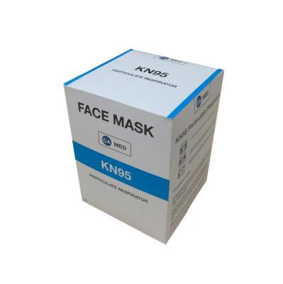 China Full Color Printing White Cardboard Cardboard KN95 Face Mask Packing Box For 20pcs/box for sale