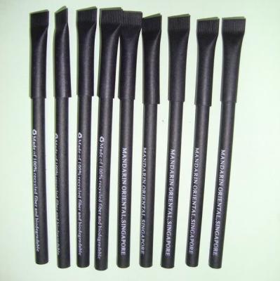 China promotional pen black color eco pen using made of high quality 100% black art paper material for sale