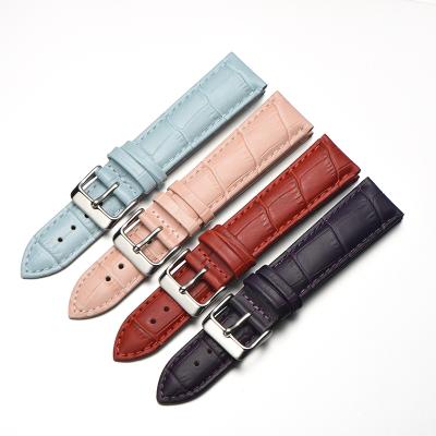 China 2020 New Style Crocodile Friendly Genuine Leather Watch Band Multiple Color Choices Strap Leather Strap For Apple Watch Series 6 5 4 3 2 1 for sale