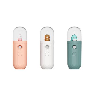 China 2021 Best-selling Moisturizer Mini Portable Mini Portable Fogger Water Moisturizing Cute Animal Facial Peel Off Mist Nano Spray Nano Machine for sale