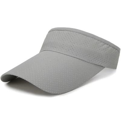 China Factory Custom Logo Printing Outdoor Sports Quick Sun Visor Holes Sun Protection Striped Casual Breathable Sun Visor Hats Custom Drying Hat for sale