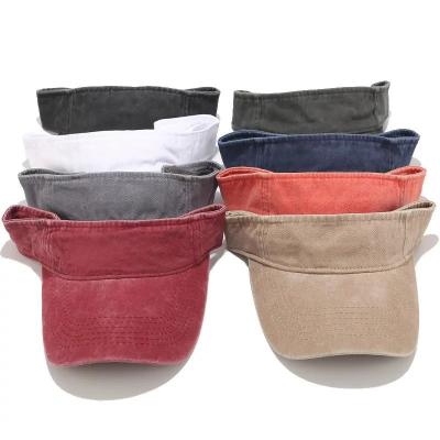 China Custom Sport Sun Visor Striped Casual Hats Mask Sunvisor Anti UV Protection Golf Sun Visor Tennis Visor Hats for sale