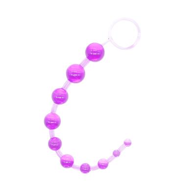 China PVC Long Beads Women Silicone Anal Plug Practical Recovery Anal Plug Beads For Adult for sale