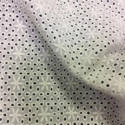 China 100% Anti-static Eyelet Embroidery Fabric Cotton Embroidery Cloth Embroidery Fabric For Shirt for sale