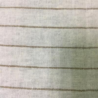 China Stripe Shaoxing Factory Yarn Dyed Linen Stripe Cotton Linen Cloth Fabric For Shirt for sale