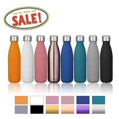 China Wholesale Business Metal Thermos Flask Travel Stainless Steel Vacuum Insulated18/8 Double Wall 500mlCola Shape Sports Water Bottles for sale