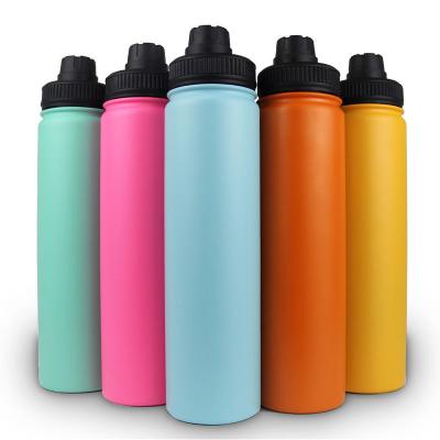 China Single Design 25oz/32oz Double Walls Stainless Steel Sustainable Hydraulic Water Bottle Wide Mouth Powder Coated Modern Vacuum Insulated Flask for sale