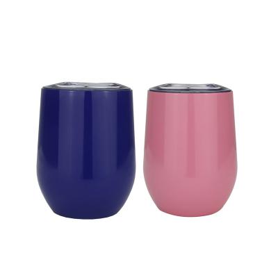 China Disposable Spray Painted IN Stock Fast Shipping Cups Double Wall 304 Stainless Steel Tumbler 8oz 12 oz 20oz Insulated Wine Tumbler for sale