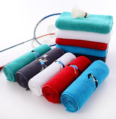 China Running Promotional Gym Embroidery Price Cotton Sports Towel Safe For Pattern Children for sale