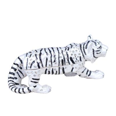 China China YI SHANG BAO Enamel Handmade Exquisite Art Ornaments Tiger Jewelry Daily Jewelry Box for sale