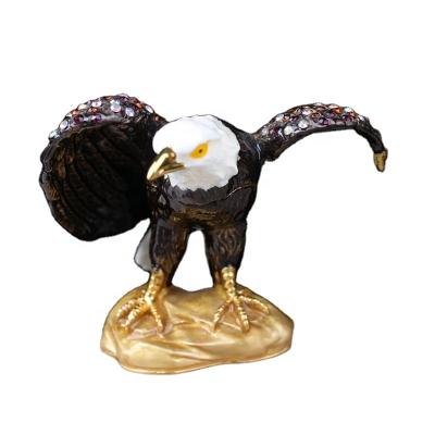 China Home Eagle Jewelry Box Collectible Decoration China Exquisite YI SHANGB BAO Handmade Eagle Jewelry Box for sale