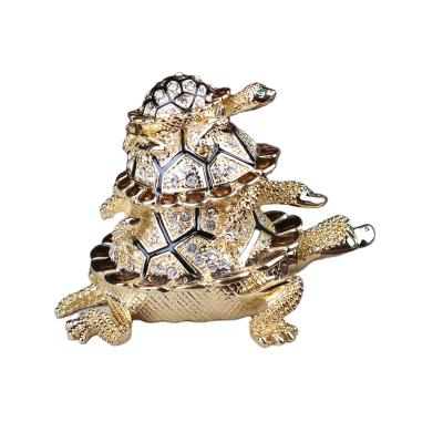 China China YI SHANG BAO Hot Selling Three-Layer Turtle Desktop Jewelry Box Simple Cute Storage Product Gift Decoration for sale