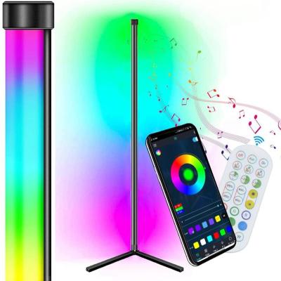 China New Modern Foldable Led RGB Tripod Stand Smart App And Colorful Minimalist Lights Corner Floor Lamp Remote Control for sale