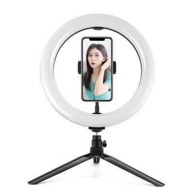 China Adjustable Shine 10 Inch 26cm Ring Light With Tripod Stand Set Studio Makeup Led Beauty Sufficiency Light Phone Holder For Tiktok Live for sale