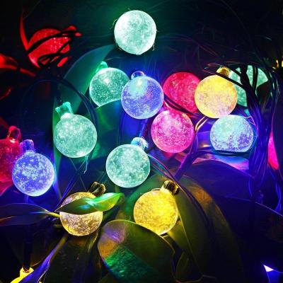 China Factory Price Modern 4.8m 20 Bulb Multicolor String LED Outdoor Solar Garden Decorative Light for sale