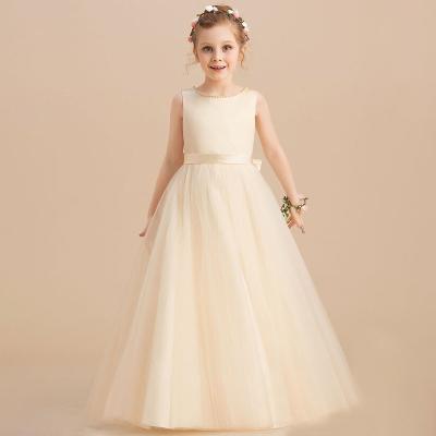 China Plus Size 2-12 Years V Back Girls Beading White First Holy Communion Dresses for sale