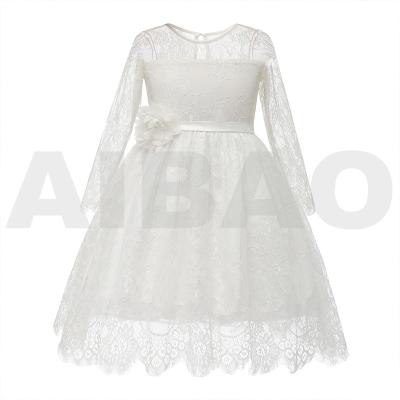 China Wholesale Long Sleeve Lace Bridesmaid Kids Wedding Dresses for sale